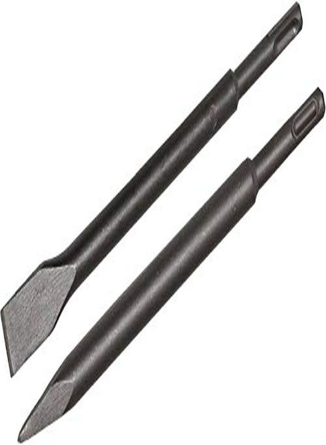 Inditrust Hammer Drilling Set of 2 Chisel Bits Set 14 x 250MM Flat & Pointed | 14mm Demolition Rotary Hammer Bits (14 x 250 mm) - Image 1